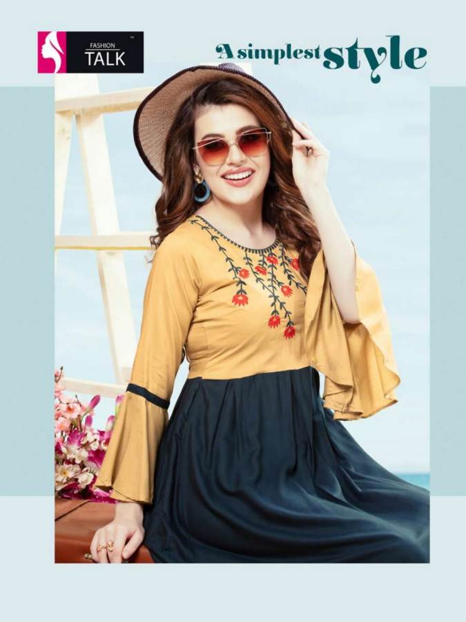 Swipee By Fashion Talk Heavy Rayon Running Wear Stylish Kurtis Collection