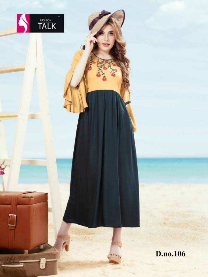 Swipee By Fashion Talk Heavy Rayon Running Wear Stylish Kurtis Collection