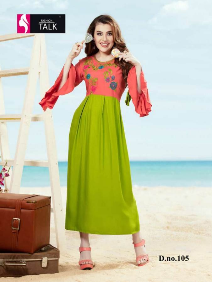 Swipee By Fashion Talk Heavy Rayon Running Wear Stylish Kurtis Collection