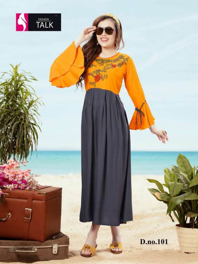 Swipee By Fashion Talk Heavy Rayon Running Wear Stylish Kurtis Collection