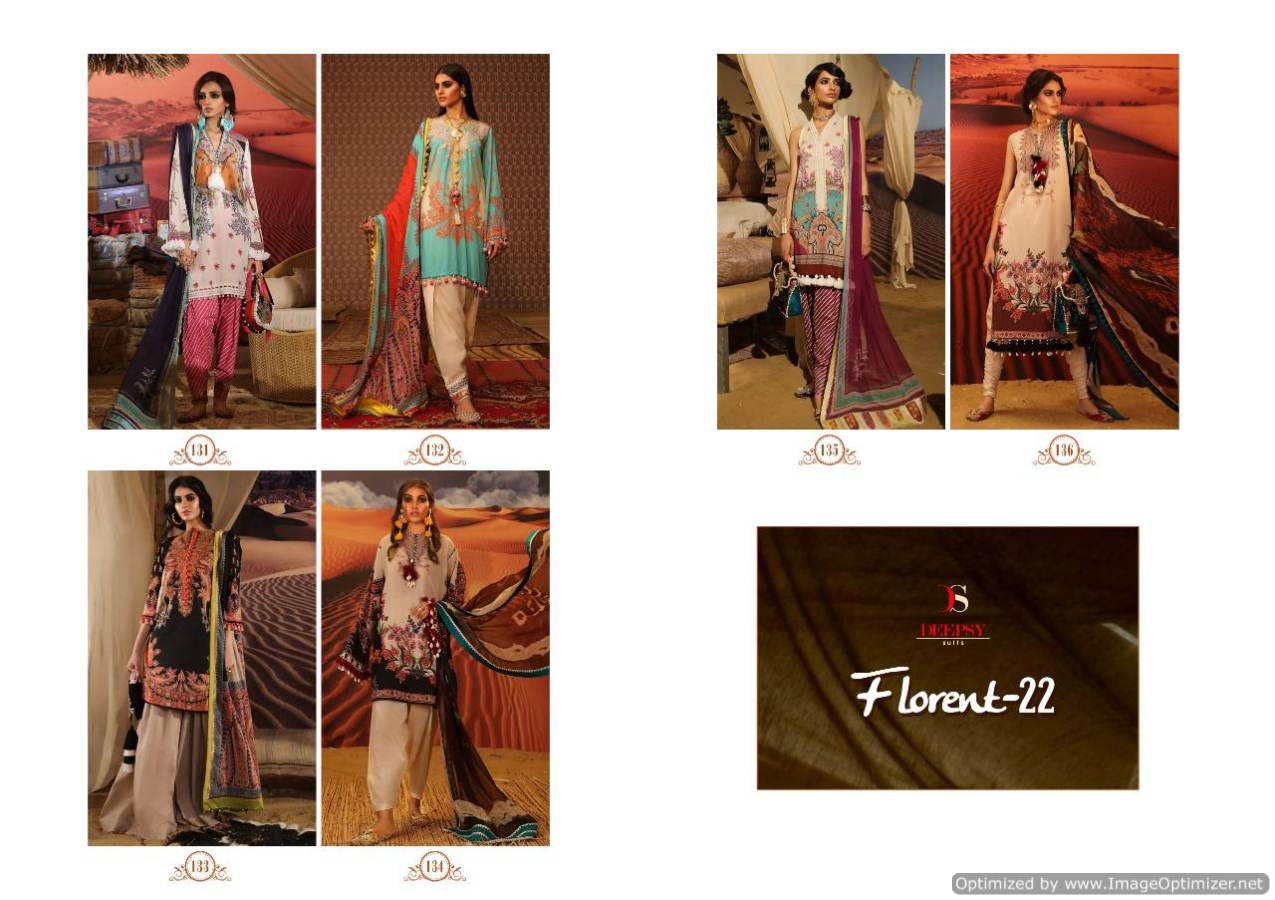 Florent Vol 22 By Deepsy  Pure Cotton With Printed  Pakistani Salwar Suits Catalogue
