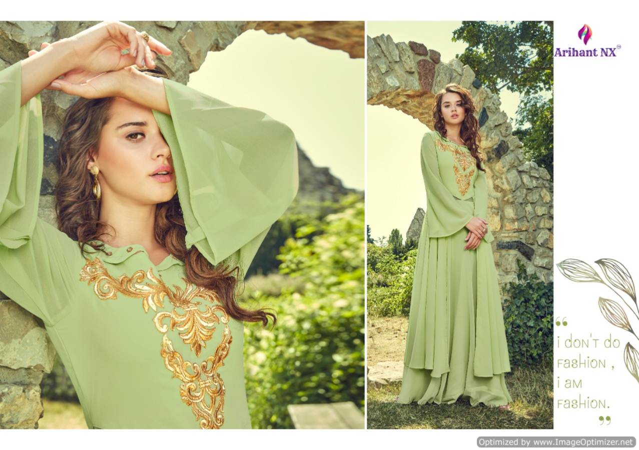 Floss By Arihant Party Wear Long Gown Style Kurtis Collection