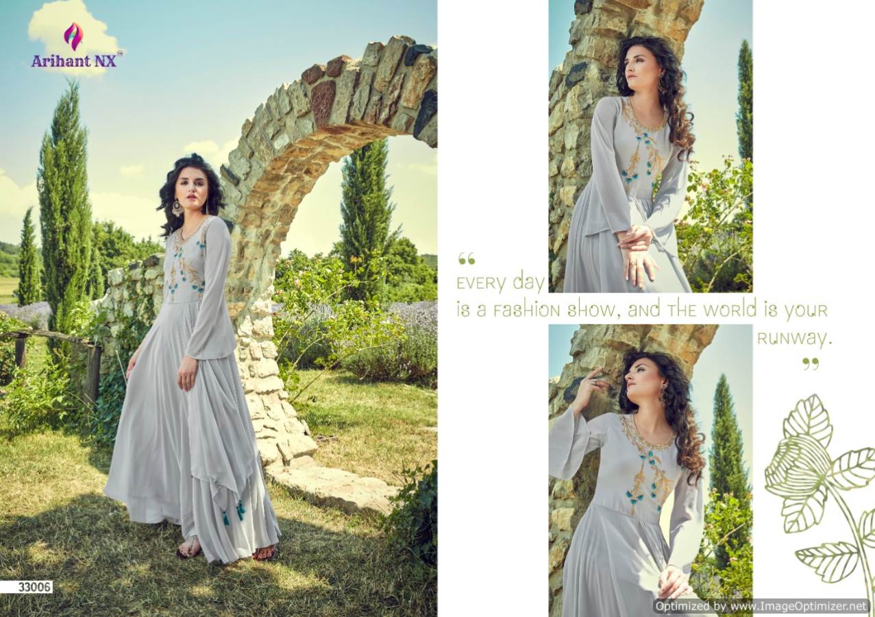 Floss By Arihant Party Wear Long Gown Style Kurtis Collection