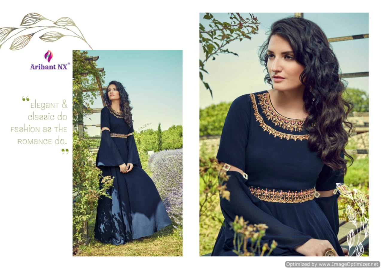 Floss By Arihant Party Wear Long Gown Style Kurtis Collection