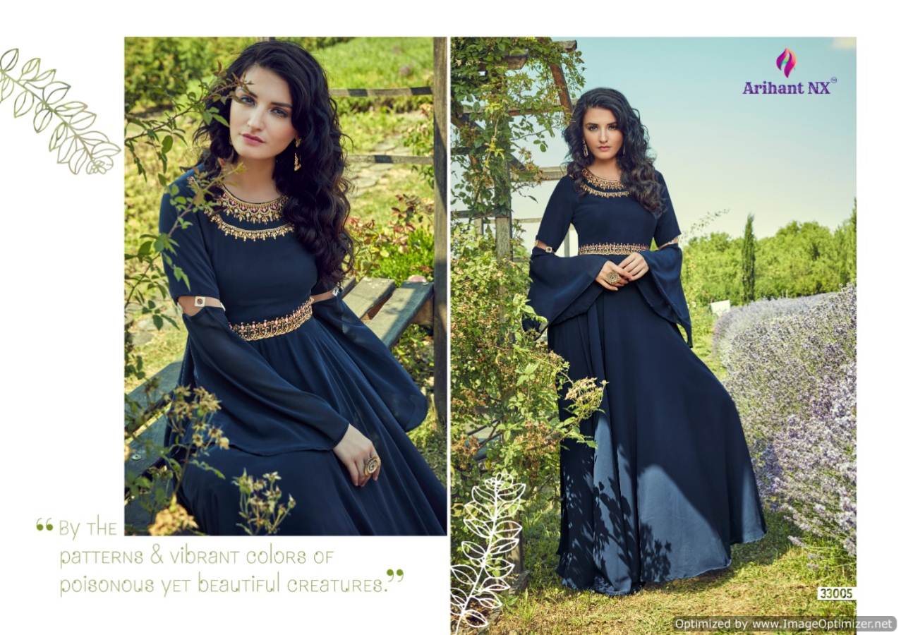 Floss By Arihant Party Wear Long Gown Style Kurtis Collection