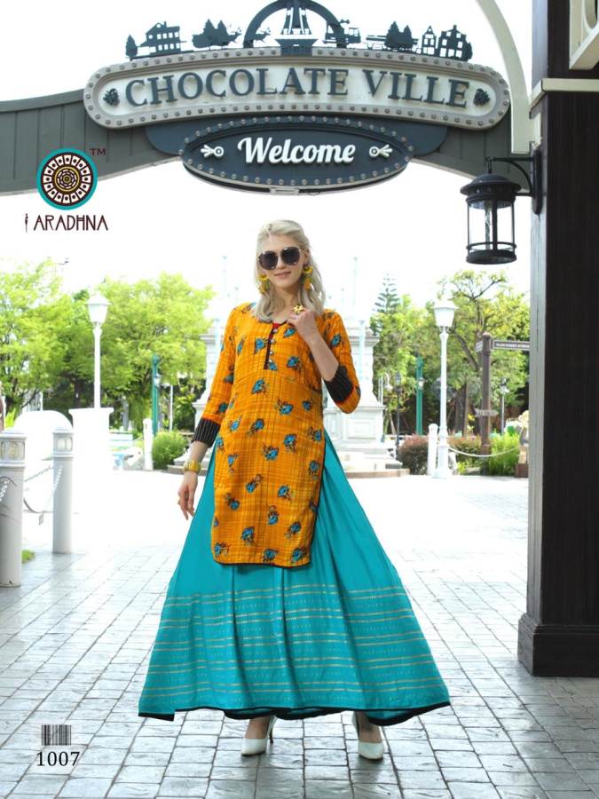 Glamour By Aradhna Heavy Rayon Party Wear Kurtis Catalogue