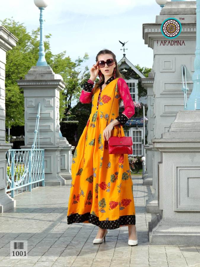 Glamour By Aradhna Heavy Rayon Party Wear Kurtis Catalogue