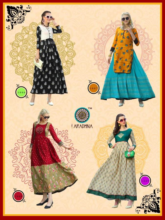 Glamour By Aradhna Heavy Rayon Party Wear Kurtis Catalogue