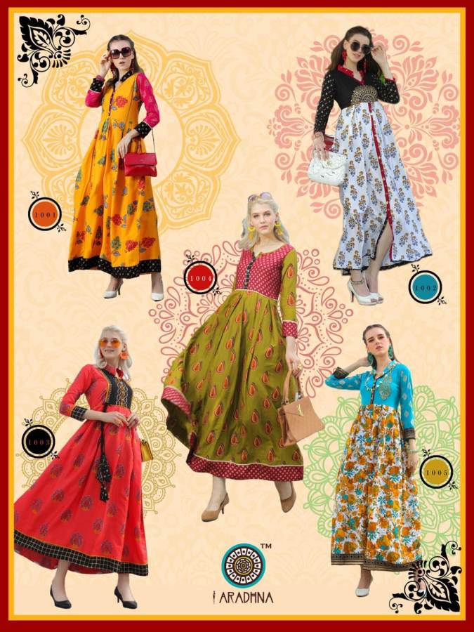 Glamour By Aradhna Heavy Rayon Party Wear Kurtis Catalogue