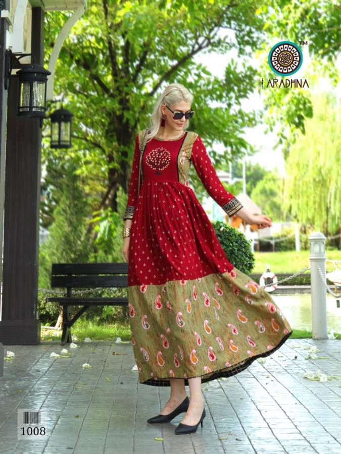 Glamour By Aradhna Heavy Rayon Party Wear Kurtis Catalogue