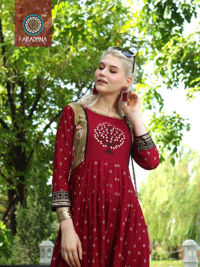 Glamour By Aradhna Heavy Rayon Party Wear Kurtis Catalogue