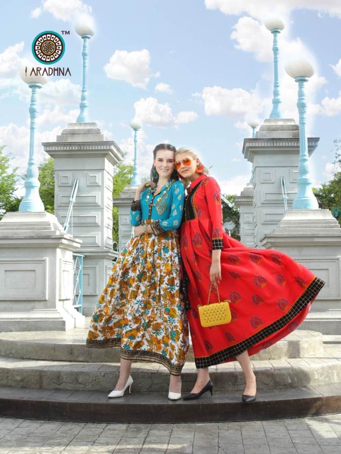 Glamour By Aradhna Heavy Rayon Party Wear Kurtis Catalogue