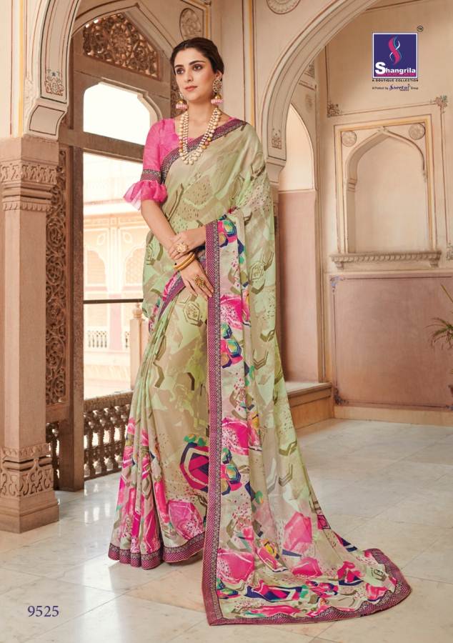 Gulabo By Shangrila Designs Floral Printed Sarees Catalogue