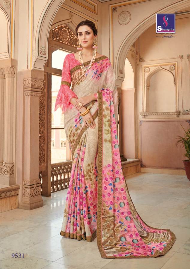 Gulabo By Shangrila Designs Floral Printed Sarees Catalogue