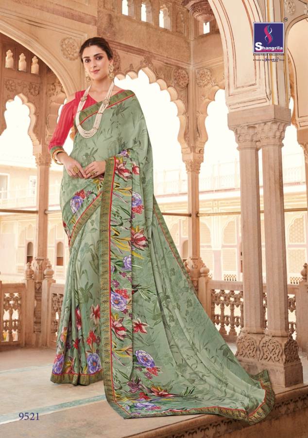 Gulabo By Shangrila Designs Floral Printed Sarees Catalogue