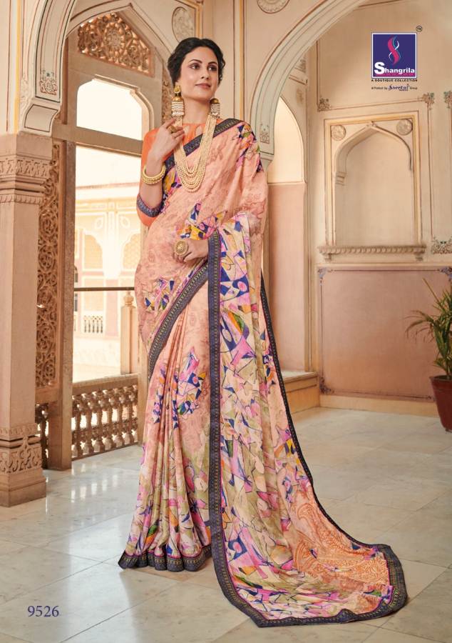 Gulabo By Shangrila Designs Floral Printed Sarees Catalogue