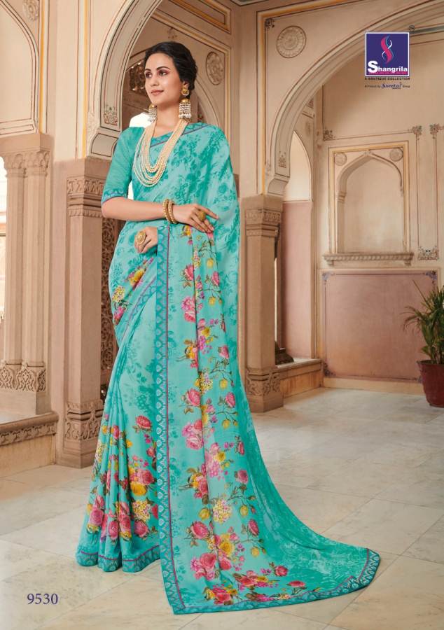 Gulabo By Shangrila Designs Floral Printed Sarees Catalogue