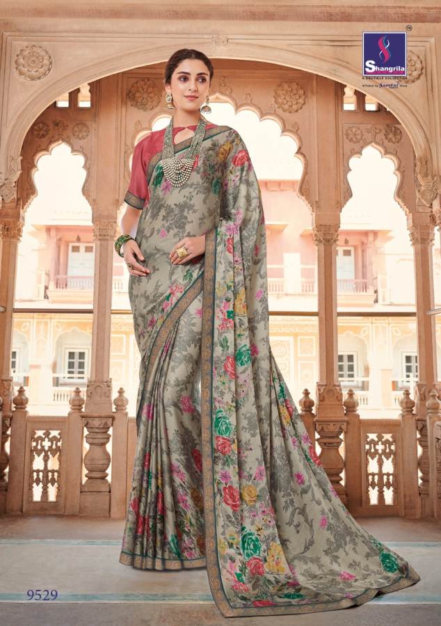 Gulabo By Shangrila Designs Floral Printed Sarees Catalogue