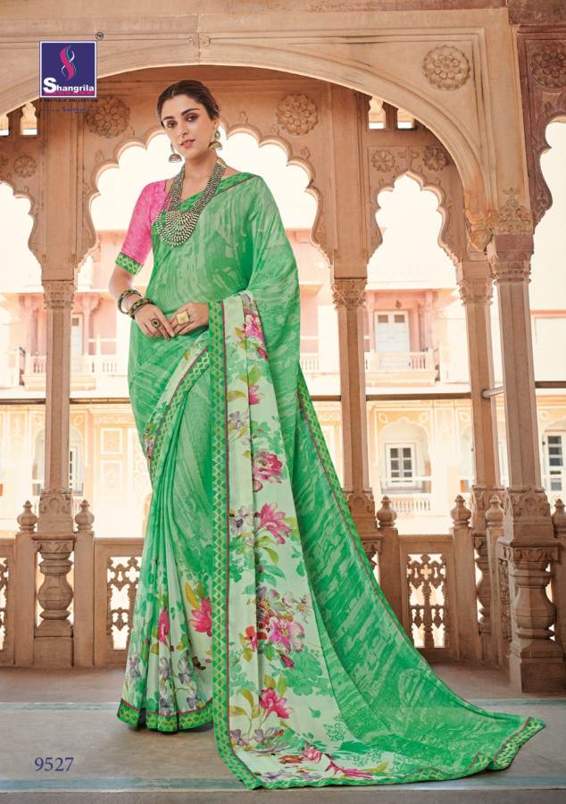 Gulabo By Shangrila Designs Floral Printed Sarees Catalogue