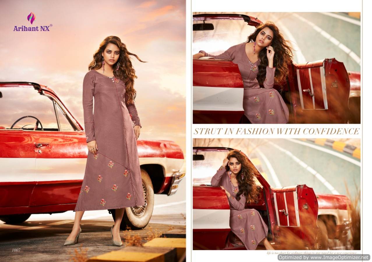 Impressive By Arihant  Silk Designer Patry Wear Kurti Catalogue