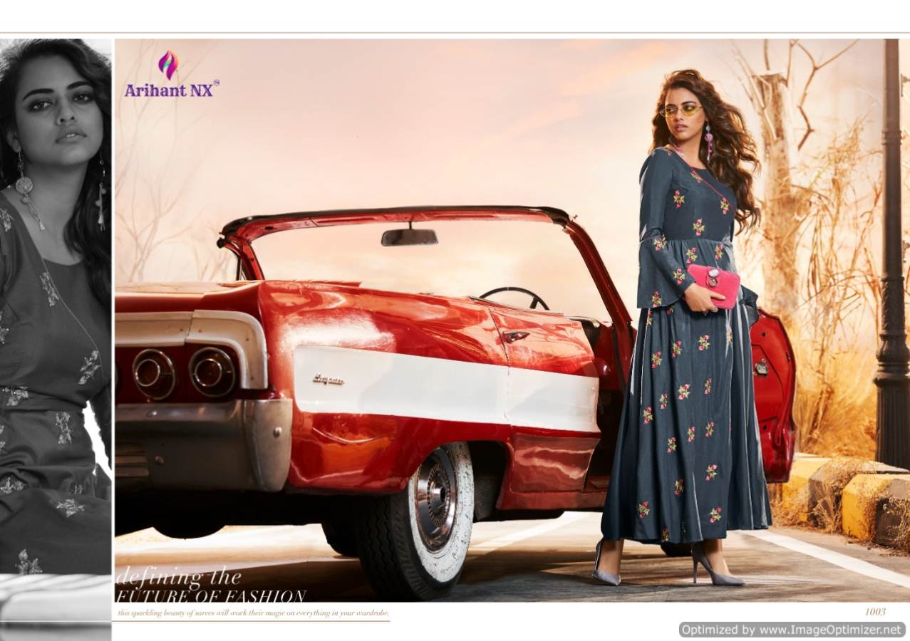Impressive By Arihant  Silk Designer Patry Wear Kurti Catalogue