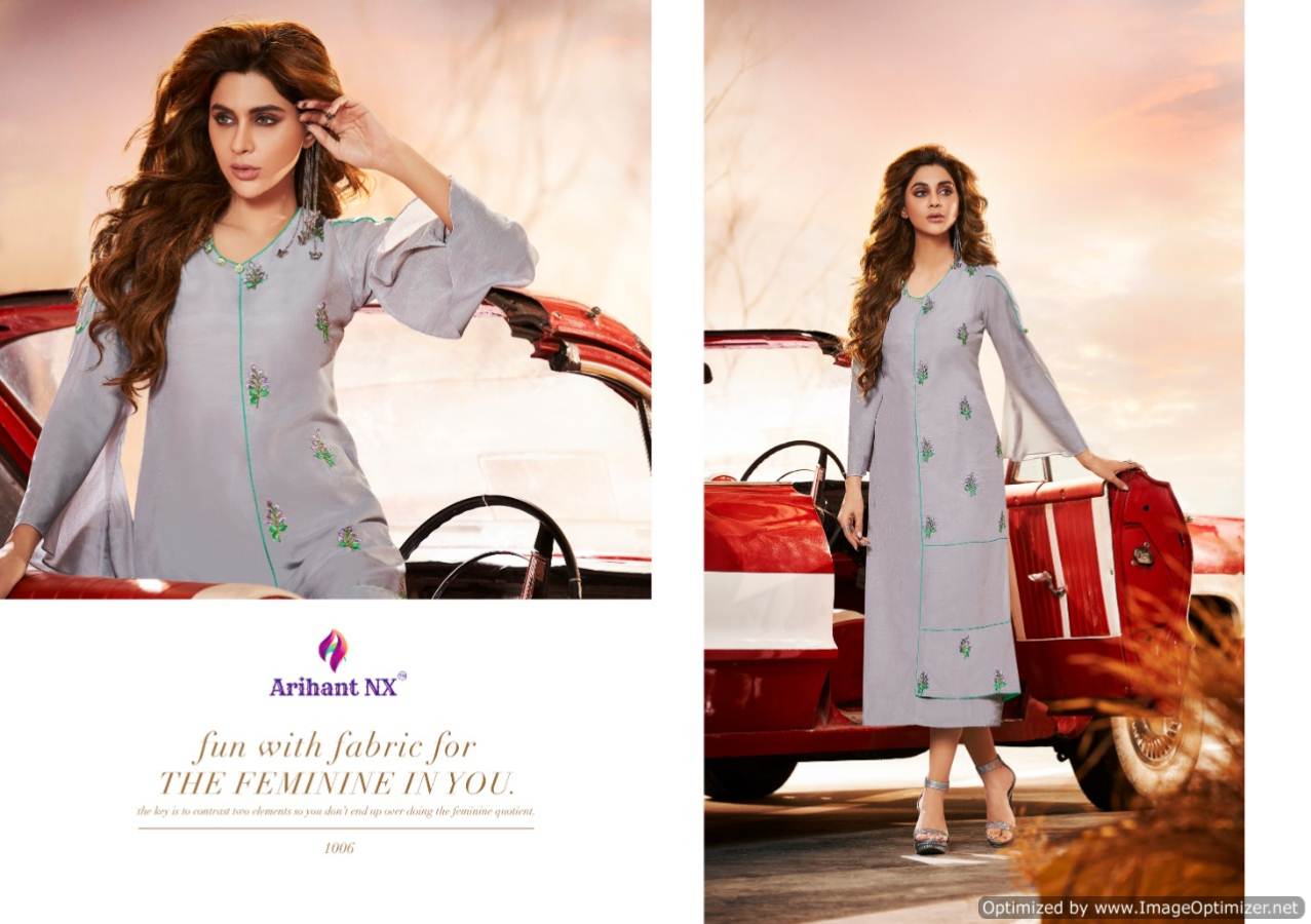 Impressive By Arihant  Silk Designer Patry Wear Kurti Catalogue