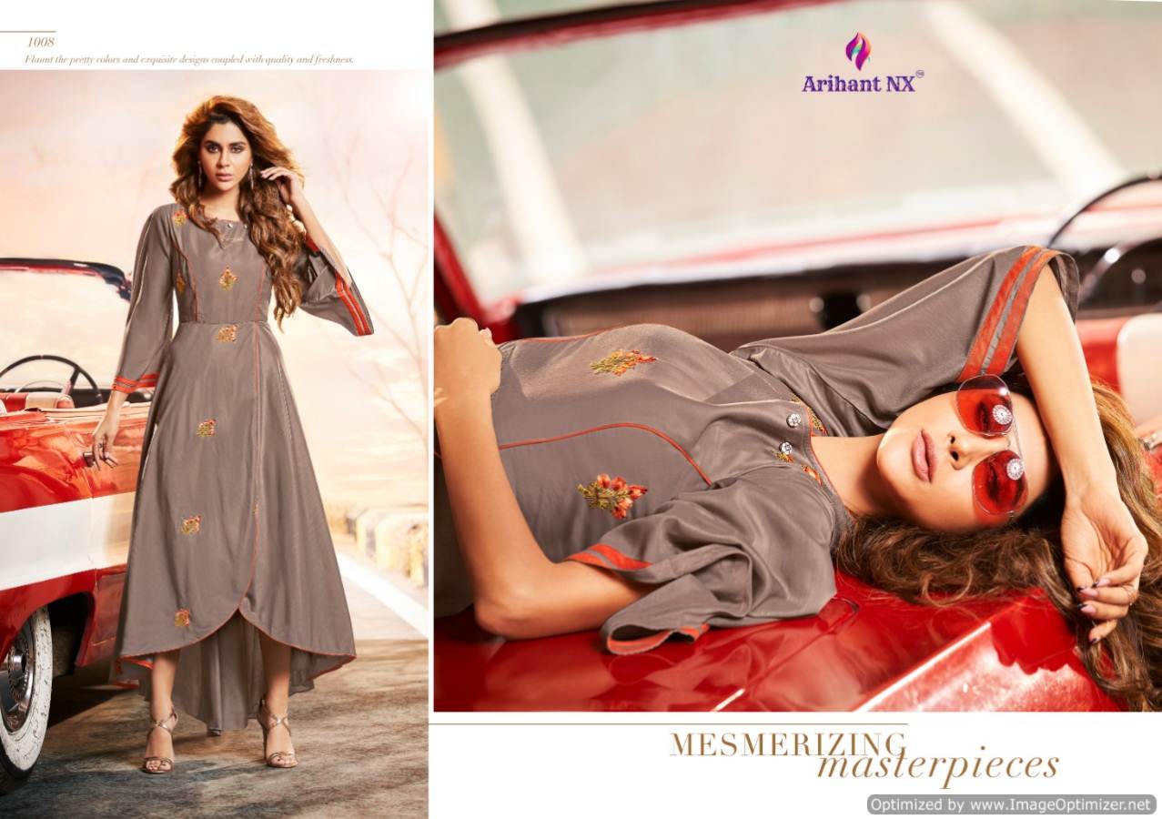 Impressive By Arihant  Silk Designer Patry Wear Kurti Catalogue