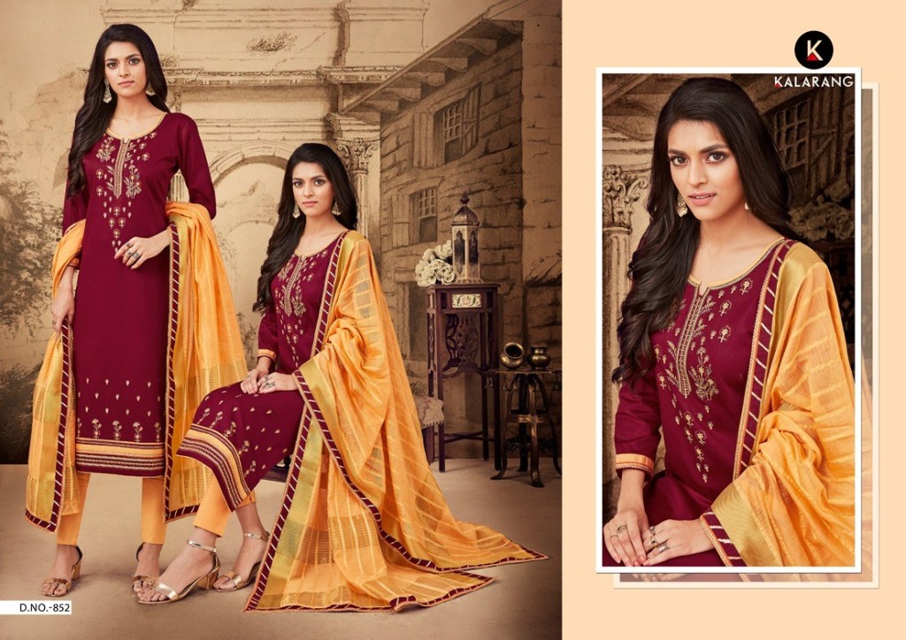 Jasmine Vol 4 By Kalarang Creation Pure Jam Silk Cotton Dress Material
