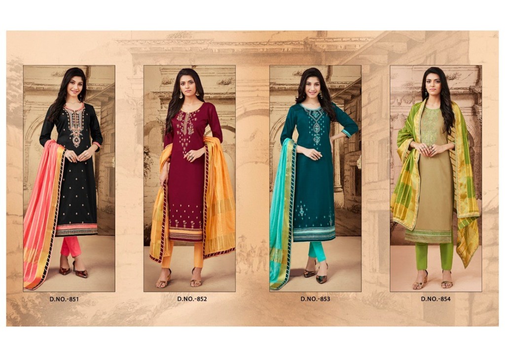 Jasmine Vol 4 By Kalarang Creation Pure Jam Silk Cotton Dress Material