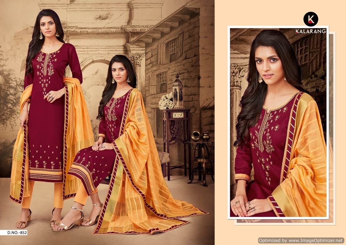 Jasmine Vol 4 By Kalarang Pure Jam Silk Cotton Dress Material Collection