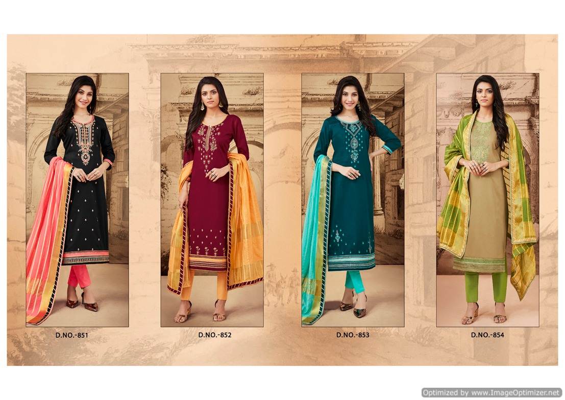 Jasmine Vol 4 By Kalarang Pure Jam Silk Cotton Dress Material Collection