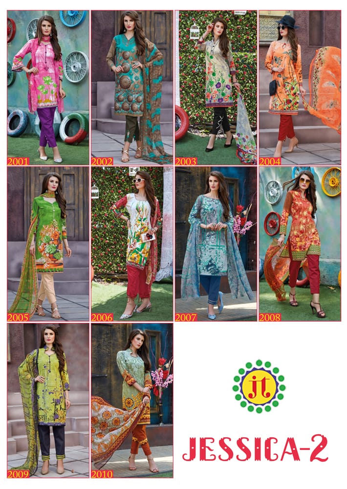 Jessica Vol 2 By Jt Printed Cotton Dress Material Catalogue