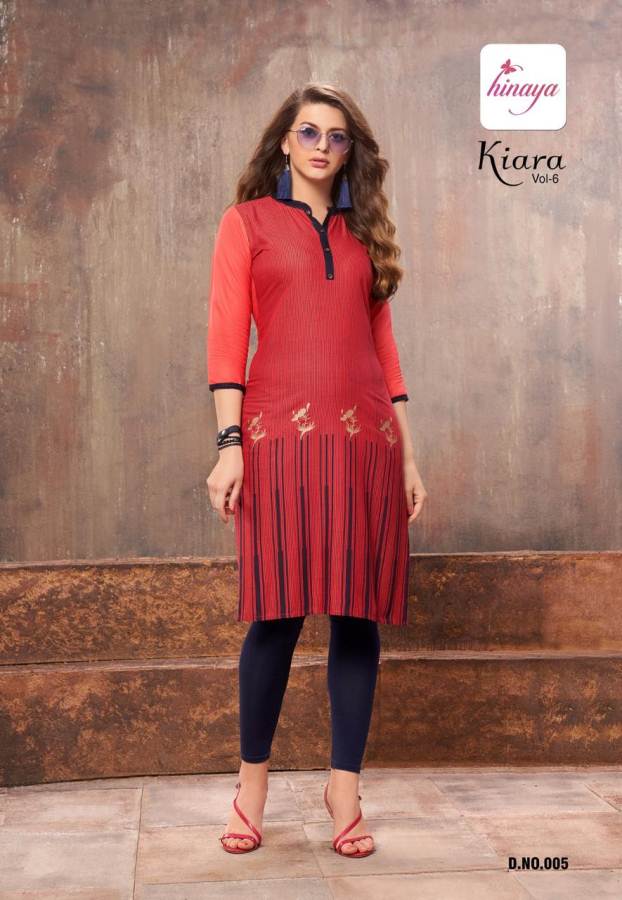 Kiara Vol 6 By Hinaya Casual Wear Printed Kurtis Catalogue