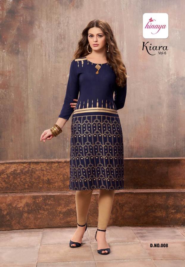 Kiara Vol 6 By Hinaya Casual Wear Printed Kurtis Catalogue