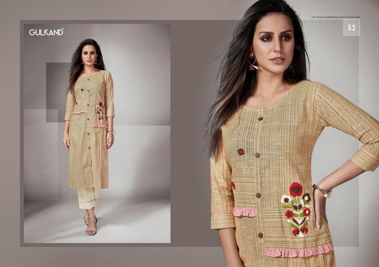Kalam Vol 2 By Gulkand Handloom Cotton Kurti With Pant Collection