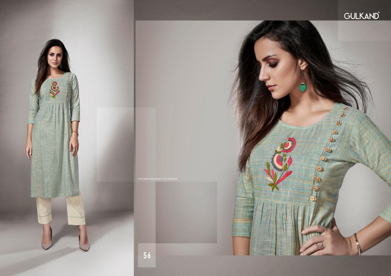 Kalam Vol 2 By Gulkand Handloom Cotton Kurti With Pant Collection