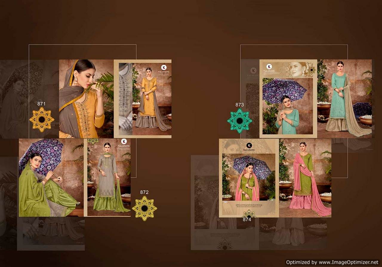 Umbrella By Kalarang Pure Jam Silk Cotton Salwar Suits