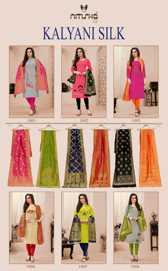 Kalyani By Nitisha Designers Cotton Slub Ready Made Dress Material Catalogue