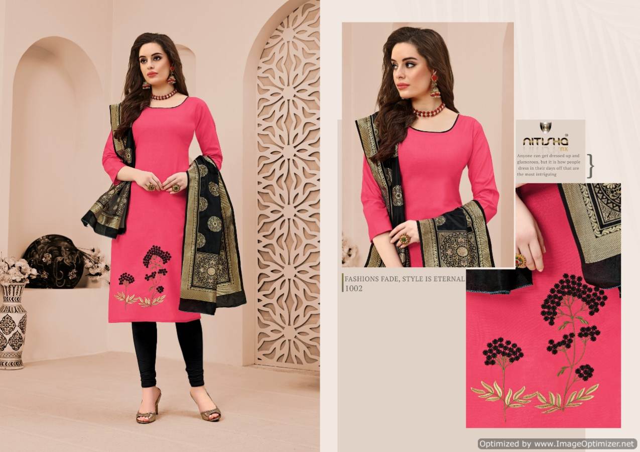 Kalyani By Nitisha Designers Cotton Slub Ready Made Dress Material Catalogue