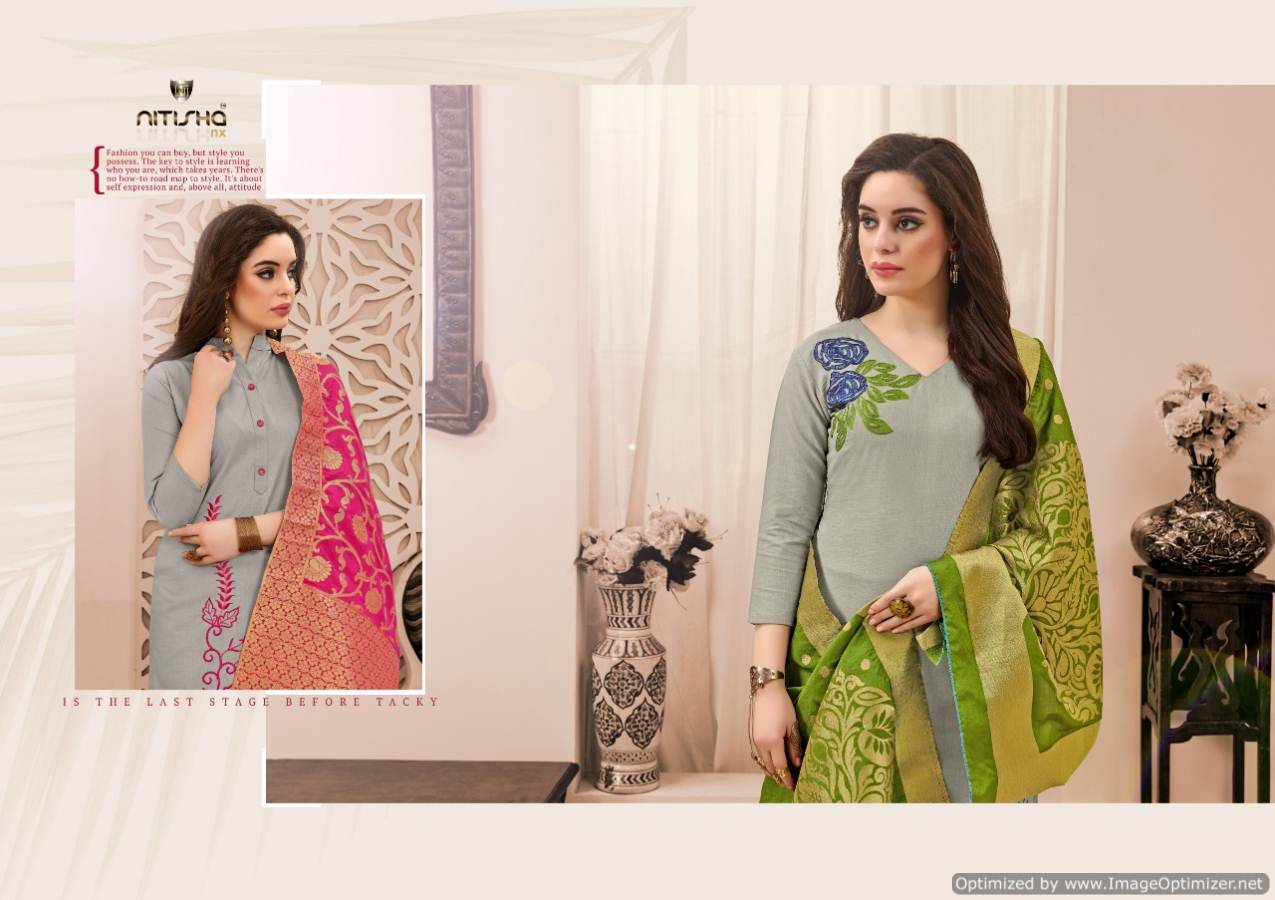 Kalyani By Nitisha Designers Cotton Slub Ready Made Dress Material Catalogue
