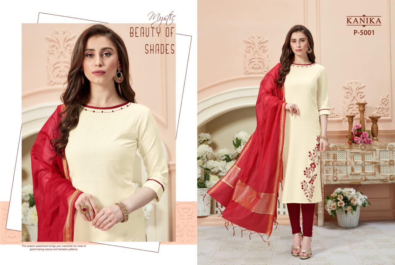 Rangoon By Kanika Cotton Flex With Embroidery Work Kurtis Collcetion