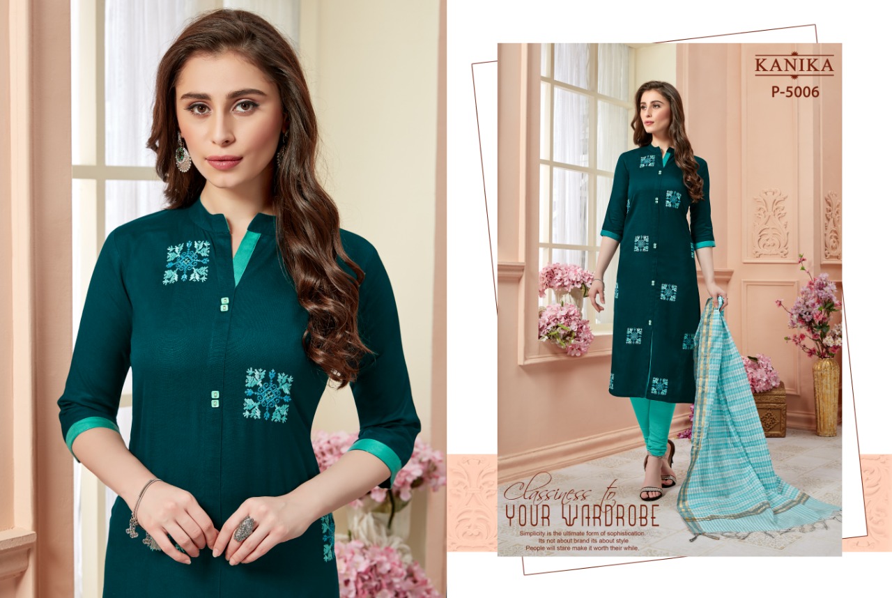 Rangoon By Kanika Cotton Flex With Embroidery Work Kurtis Collcetion