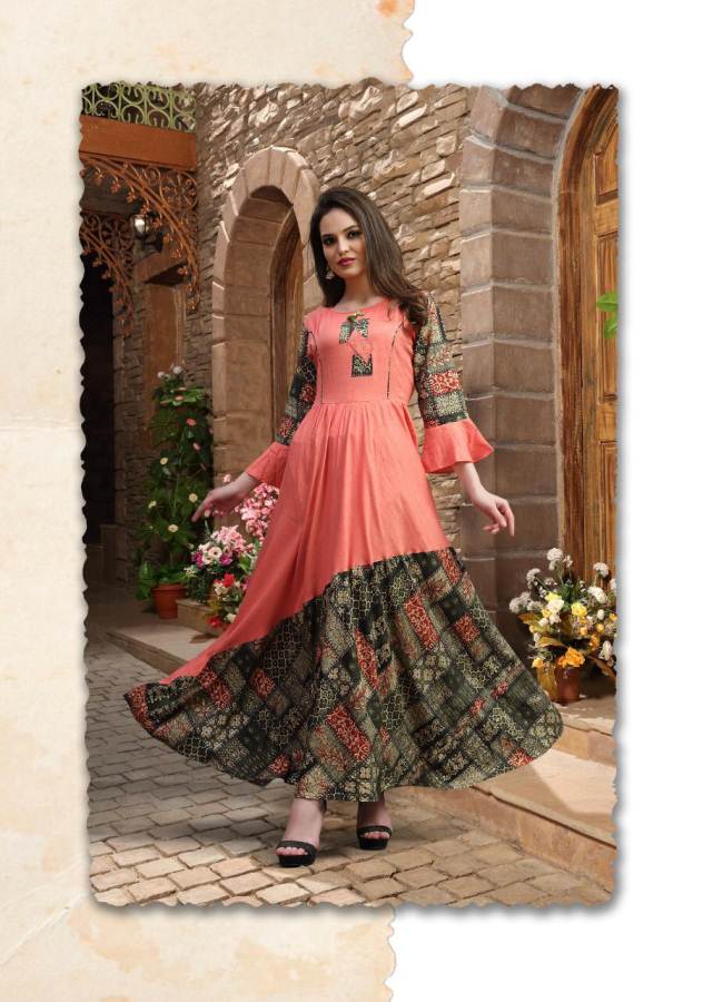 Kastur By Riya Party Wear Gown Types Kurtis Catalogue