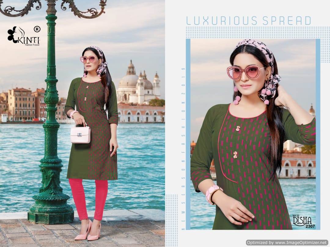 Disha Vol 23 By Kinti Fashion  Cotton Kurtis Catalogue