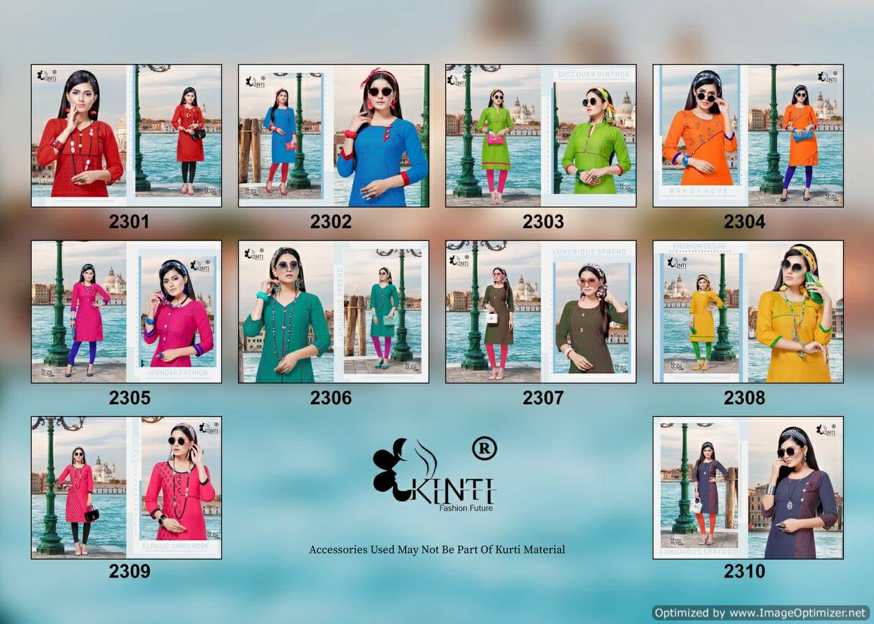 Disha Vol 23 By Kinti Fashion  Cotton Kurtis Catalogue