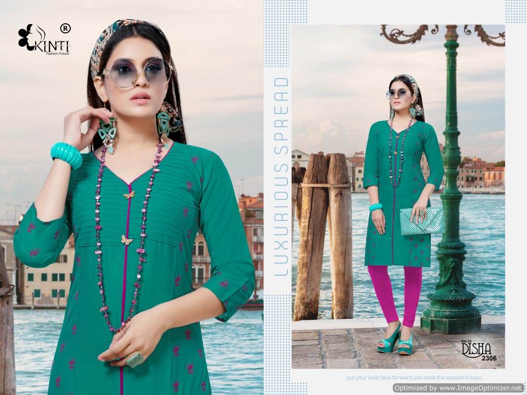 Disha Vol 23 By Kinti Fashion  Cotton Kurtis Catalogue