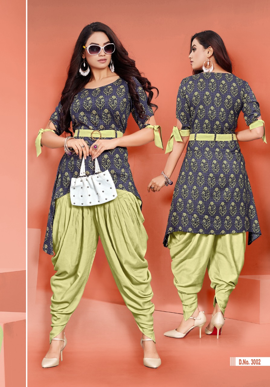 Laadki Lifestyle Vol 3 By Shreenath Creaction Designers Heavy Rayon Dhoti With Top Catalogue