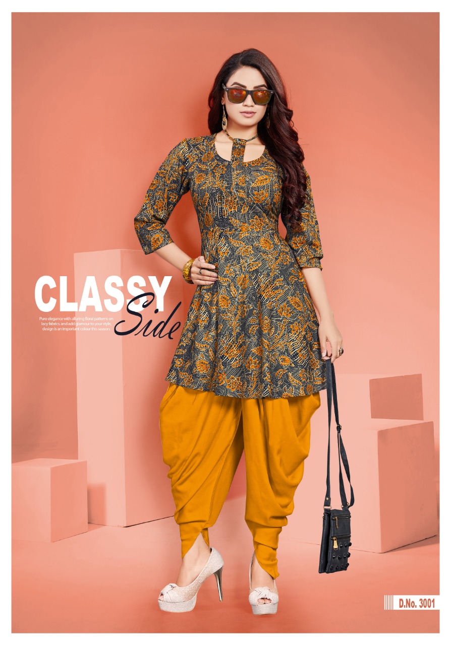 Laadki Lifestyle Vol 3 By Shreenath Creaction Designers Heavy Rayon Dhoti With Top Catalogue