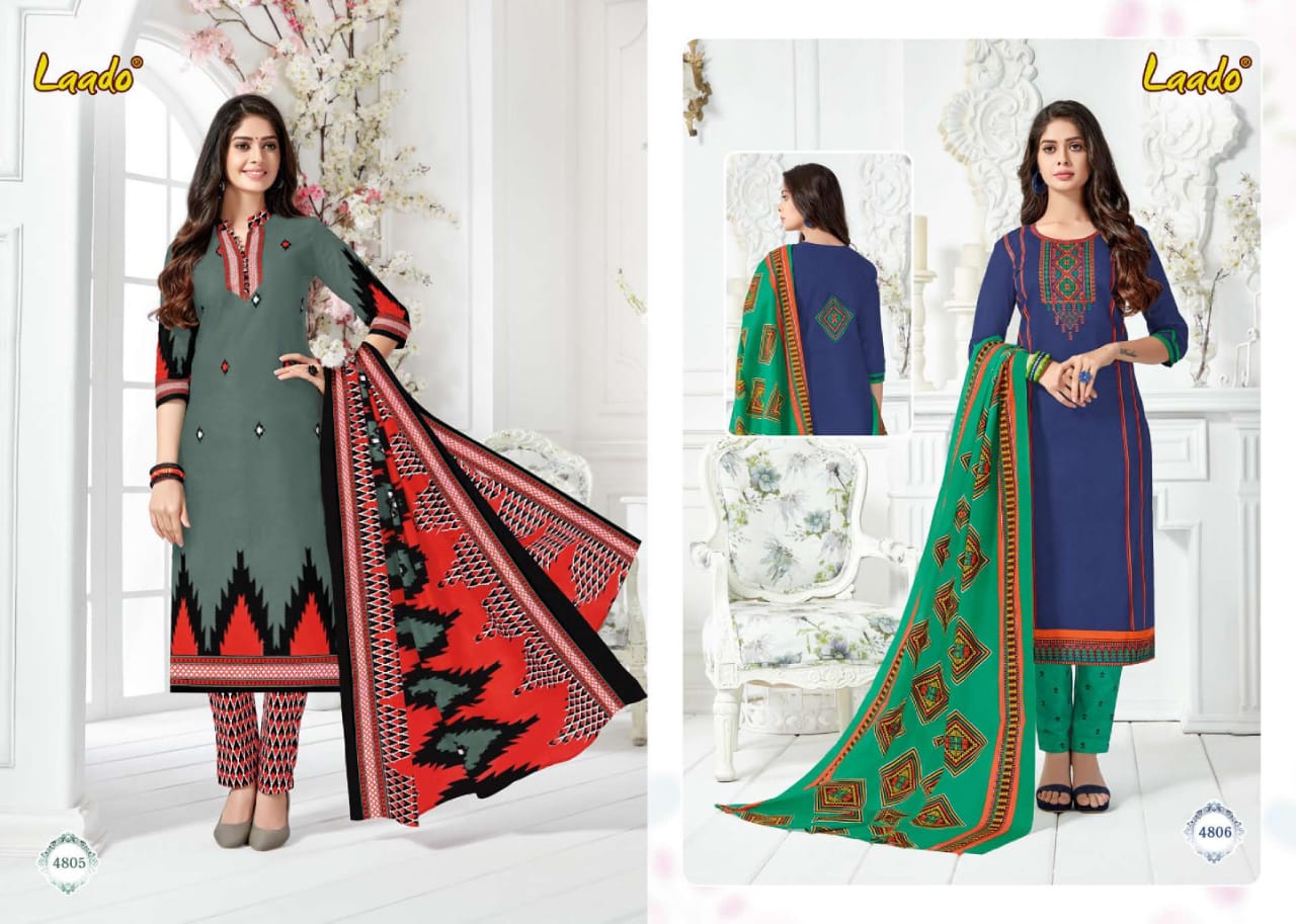 Laado Vol 48 Printed Cotton Dress Material Catalogue