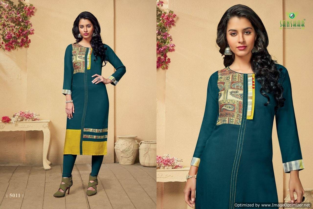 Libbas By Sanskar  Designer Pure Rayon Running Wear Kurtis Catalogue